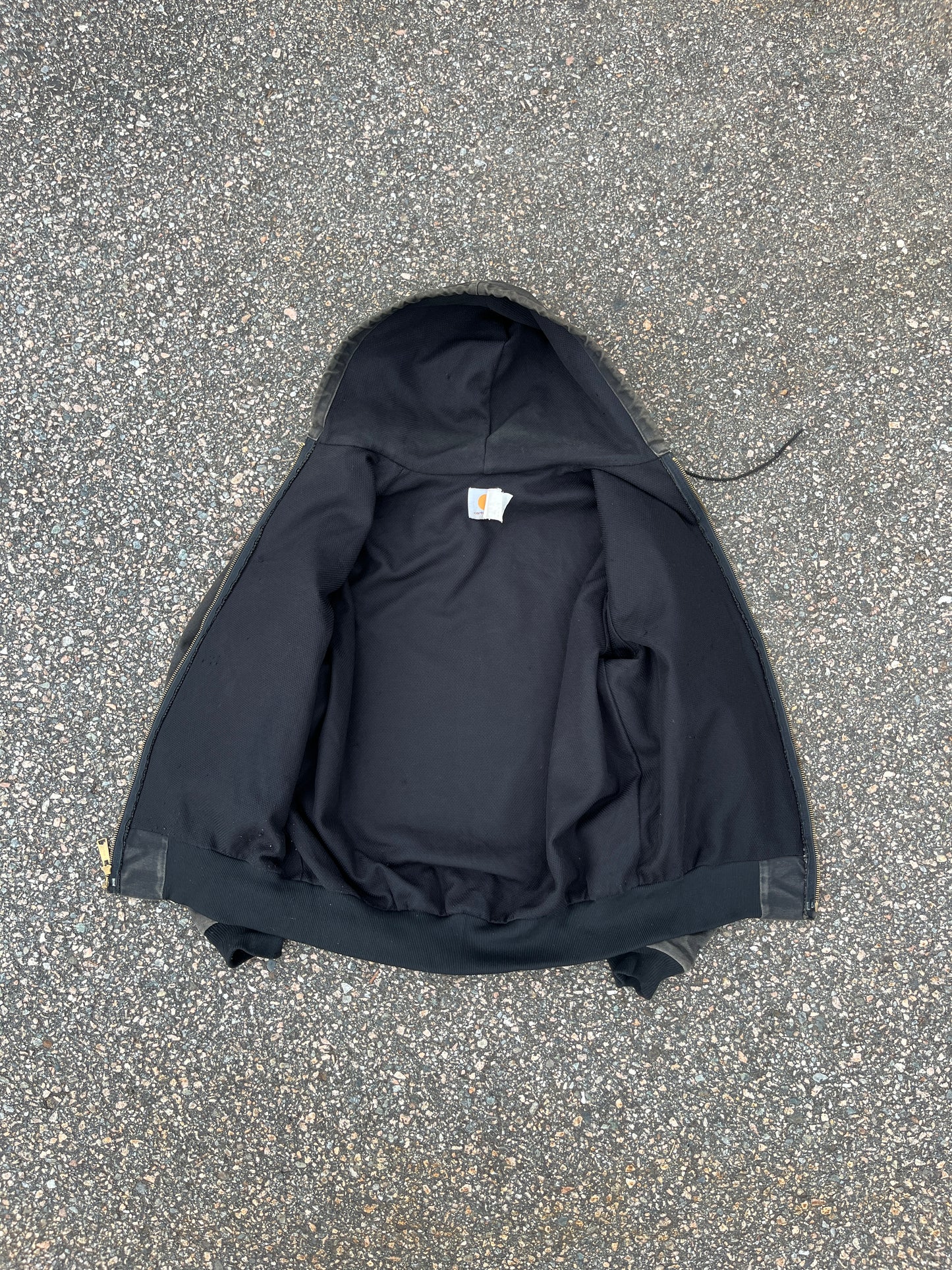 Faded n Distressed Black Carhartt Active Jacket - Medium
