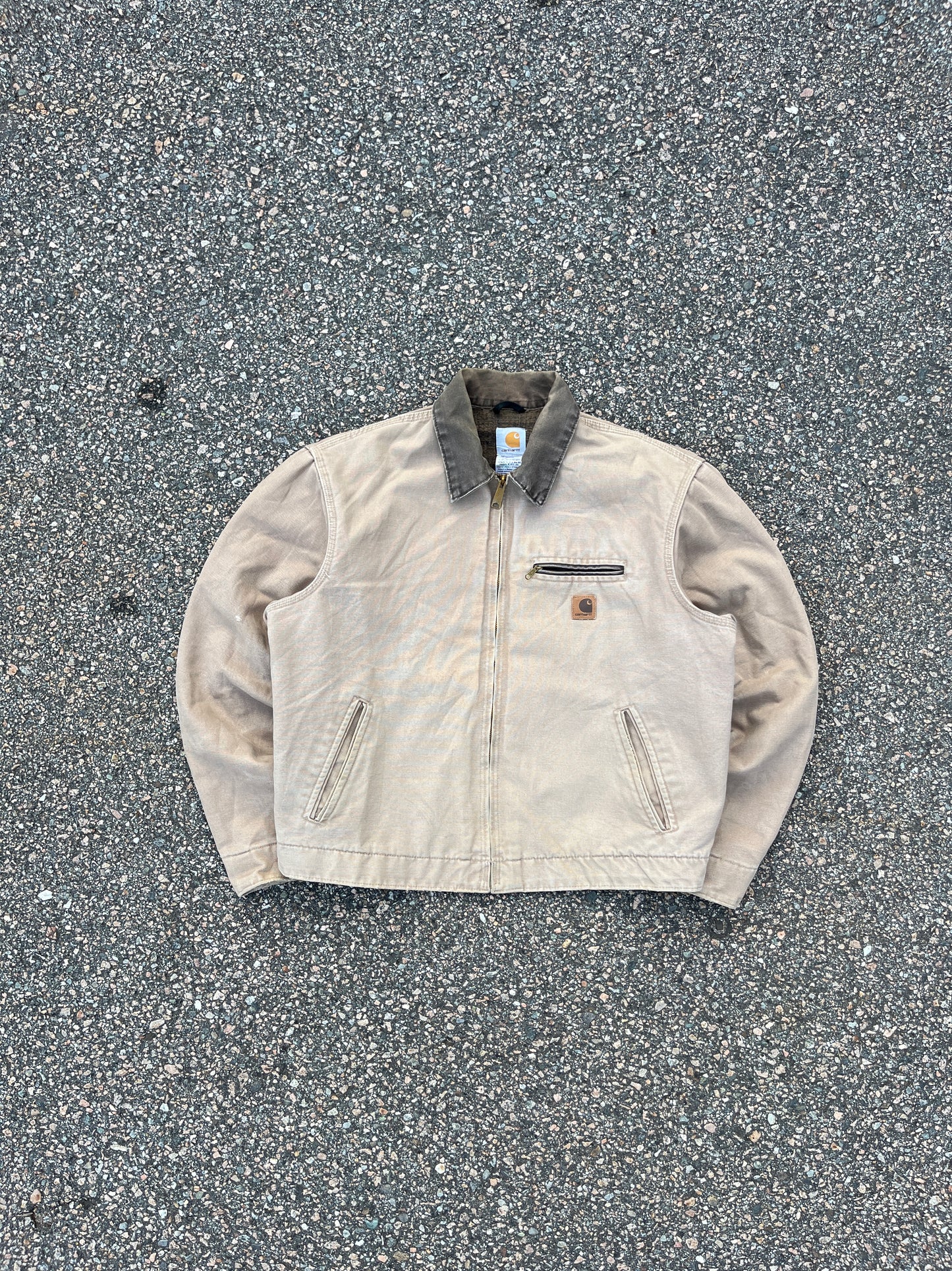 褪色马鞍棕色 Carhartt 底特律夹克 - 宽松中号