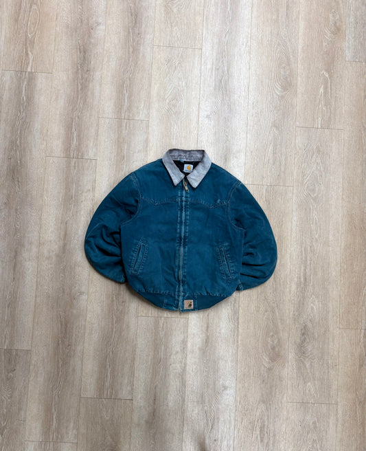Faded Teal Carhartt Santa Fe Jacket - Small