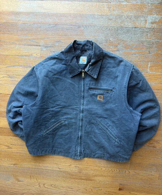 Faded Petrol Plue Carhartt Detroit Jacket - 2XL