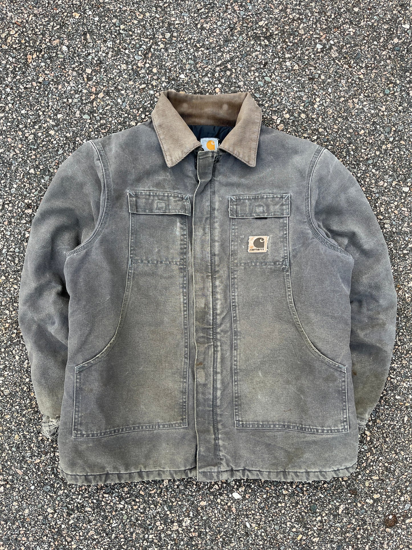 褪色石墨蓝色 Carhartt 北极风格夹克 - 大号