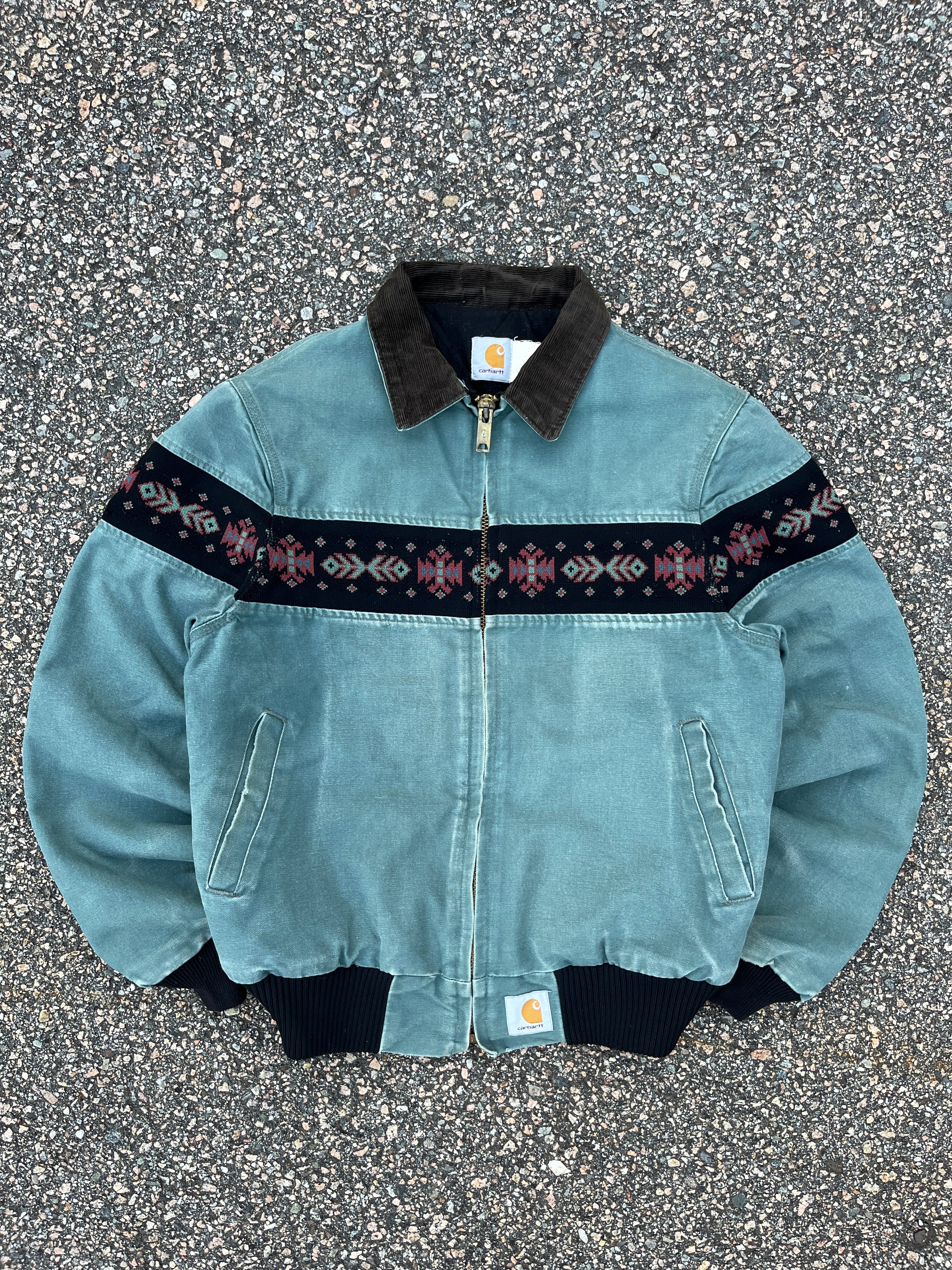 Faded Aqua Southwest Aztec Carhartt Santa Fe Jacket - Fits S-M