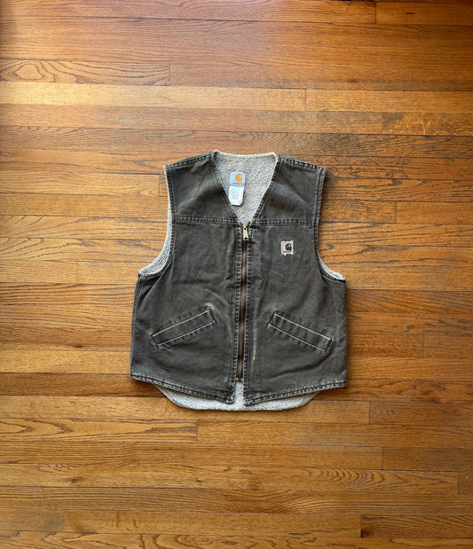 Faded Chestnut Brown Carhartt Vest - Small