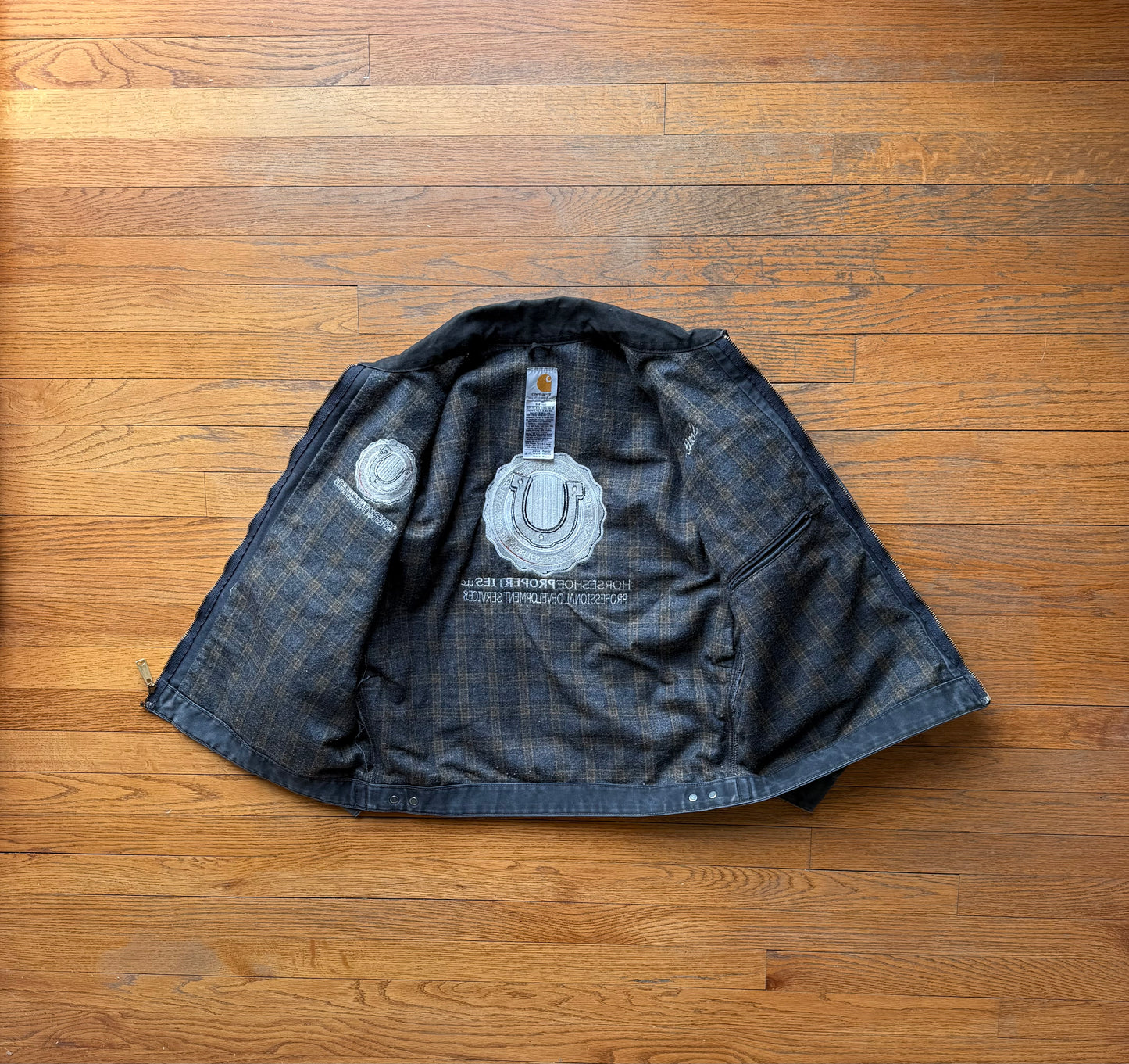 Faded Petrol Blue Carhartt Detroit Jacket - Boxy Medium