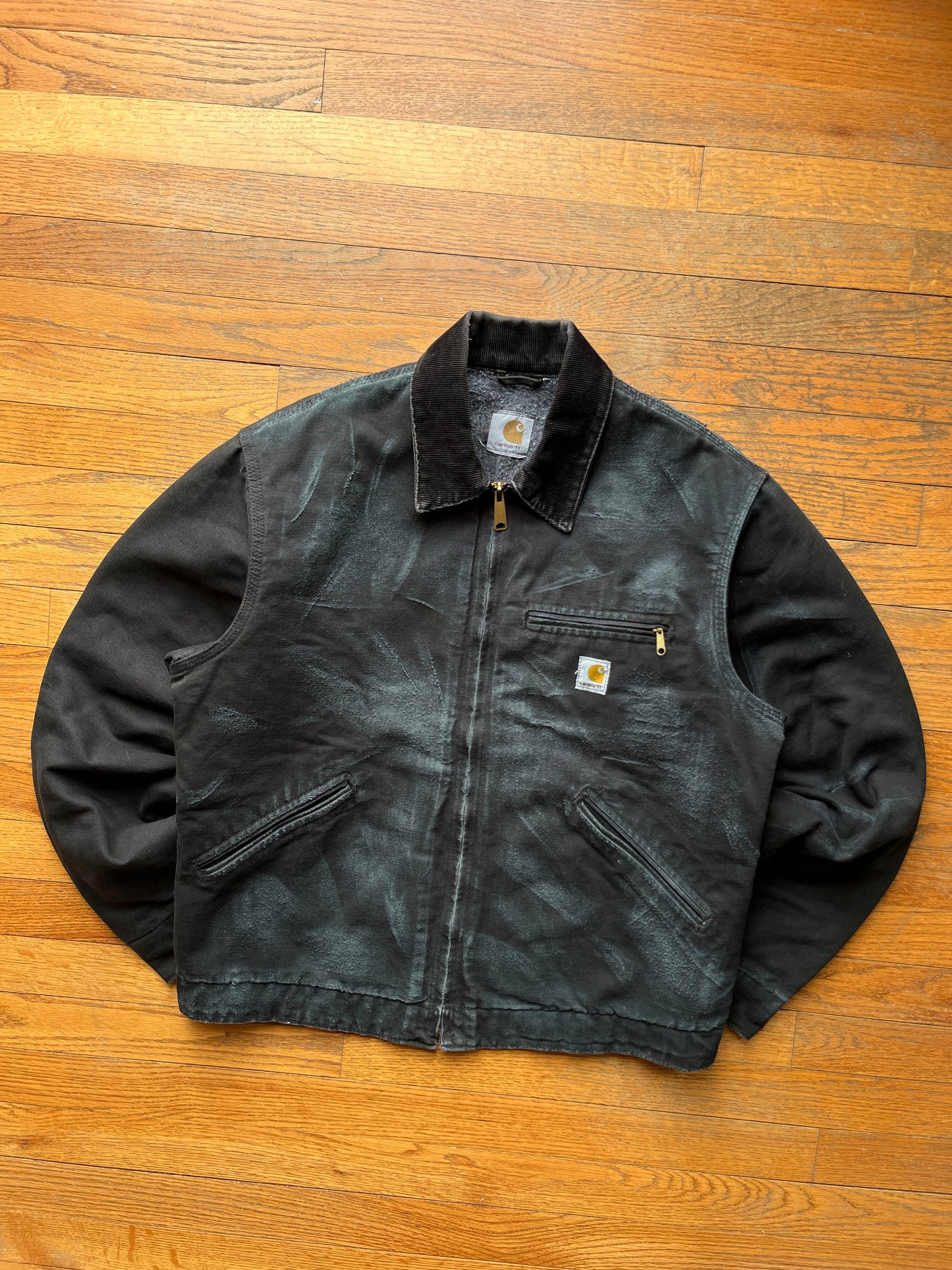 Faded Black Carhartt Detroit Jacket - Medium