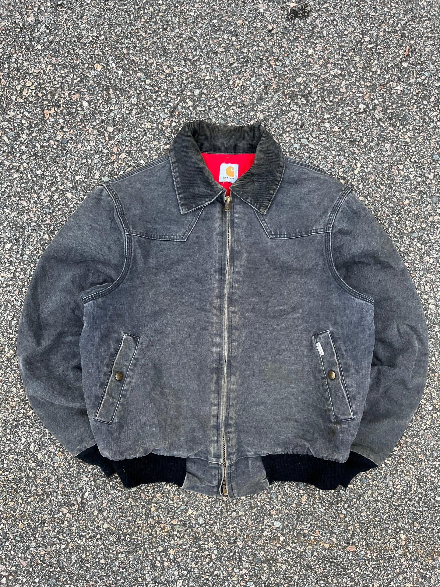 褪色黑色 Carhartt Santa Fe 夹克 - 中号