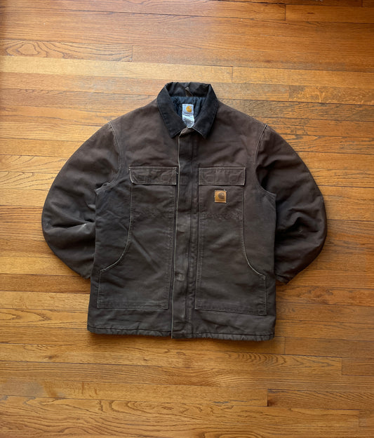 Faded Dark Brown Carhartt Arctic Jacket - Large Tall