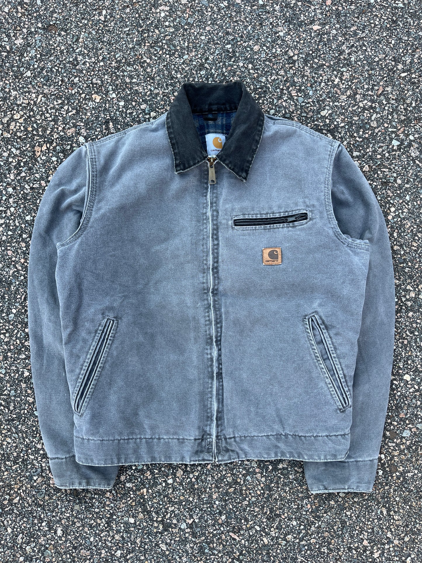 褪色金属灰色 Carhartt 底特律夹克 - 小码