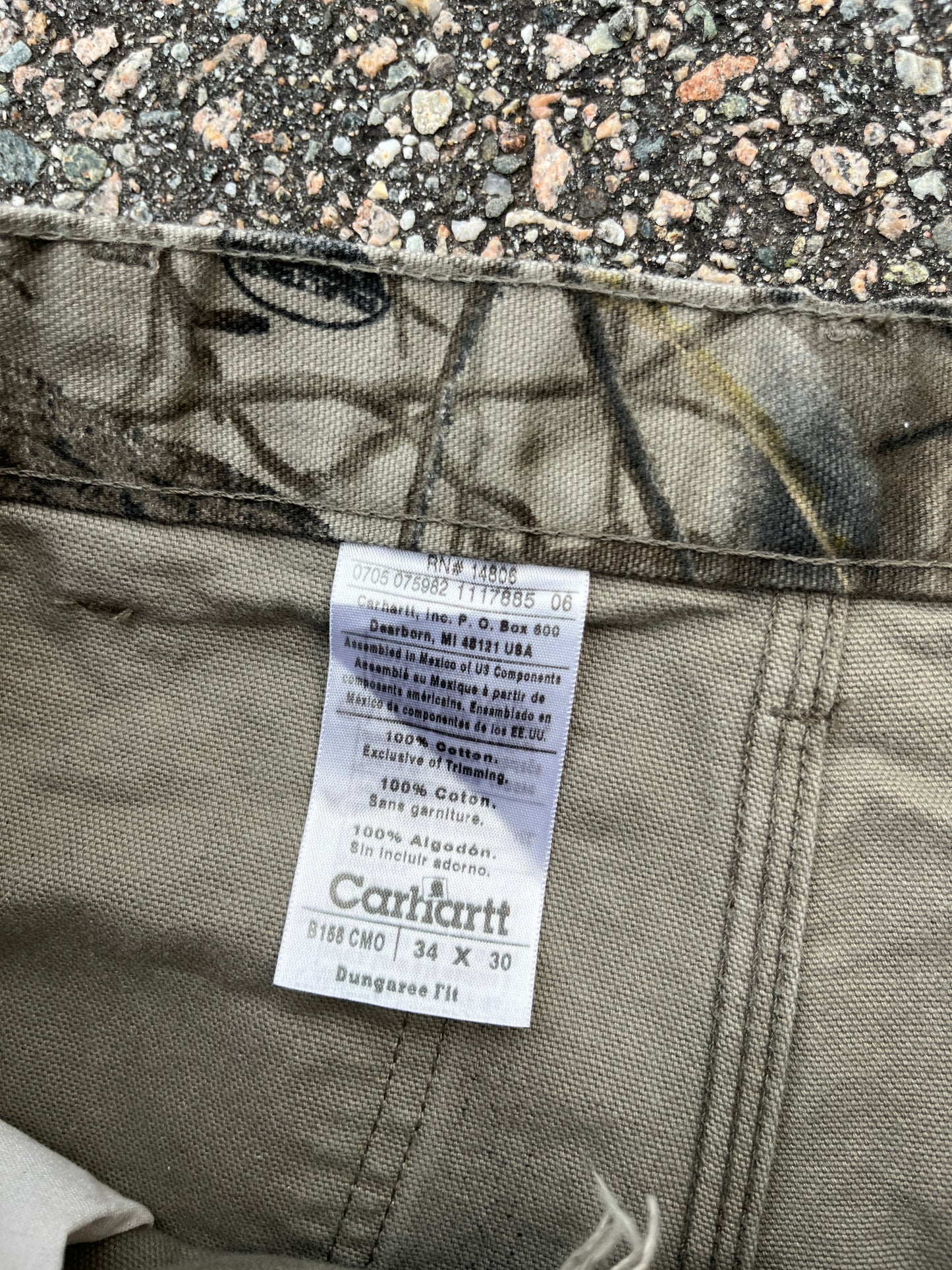 褪色 Realtree Carhartt 木匠裤 - 33 x 30