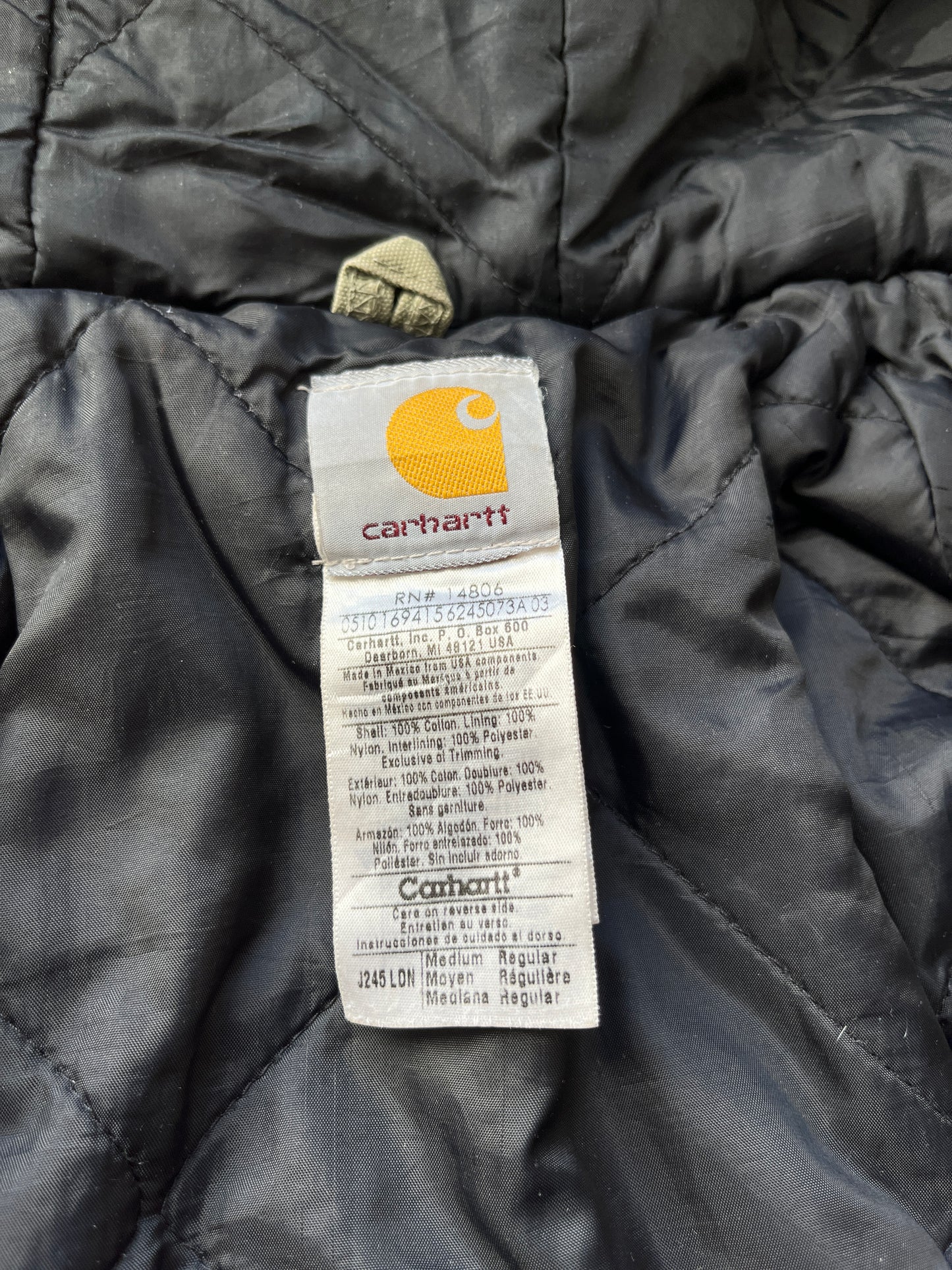 Faded Loden Green Carhartt Active Jacket - Medium