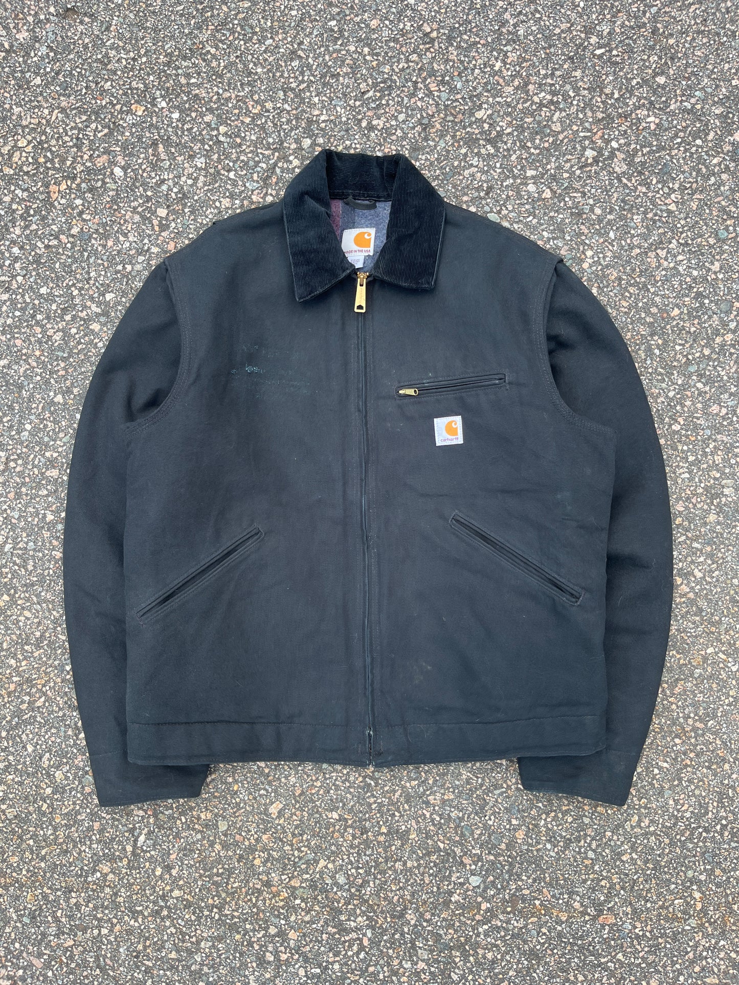 褪色黑色 Carhartt 底特律夹克 - 中号