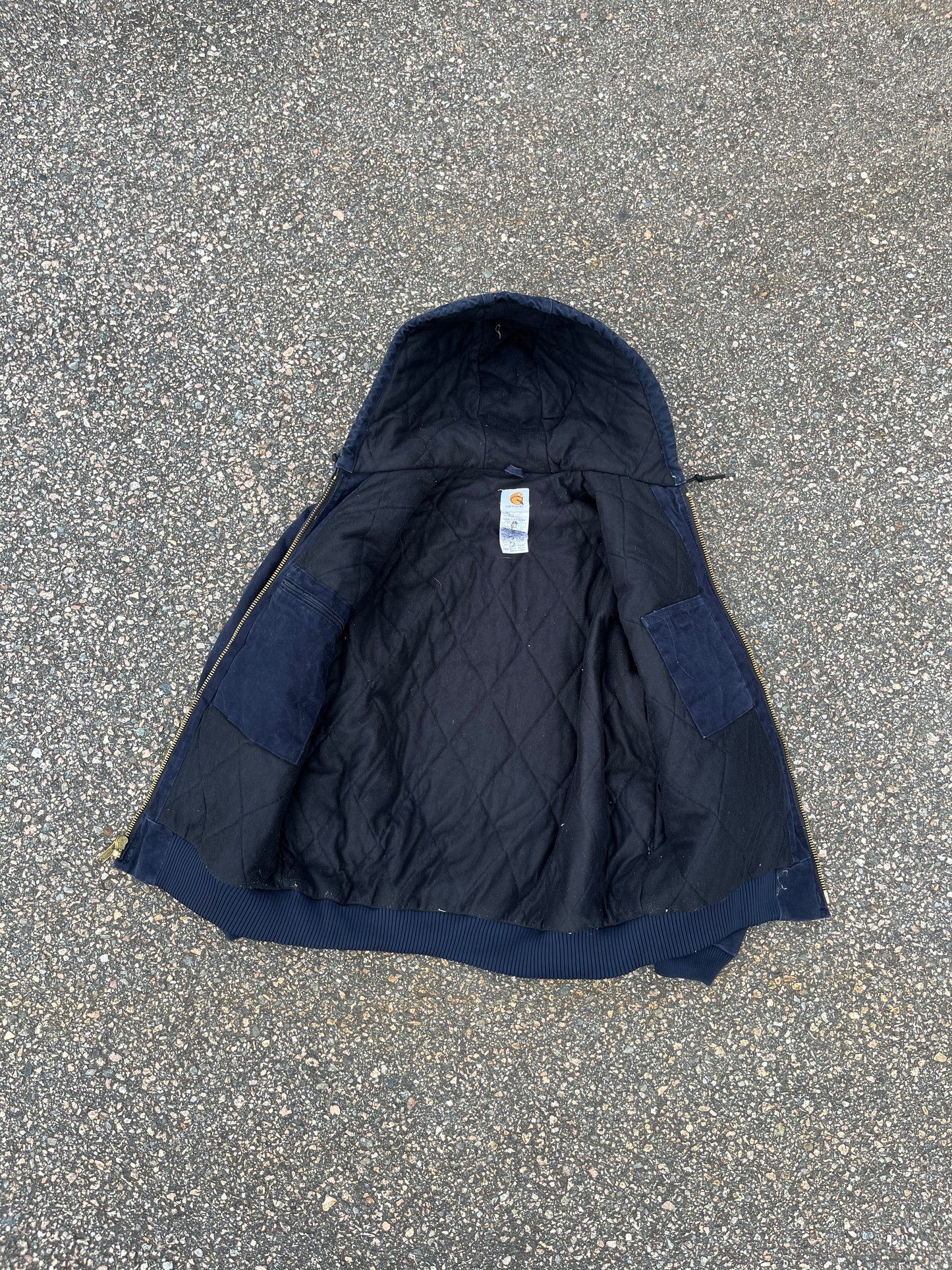 褪色午夜蓝色 Carhartt 运动夹克 - 中号