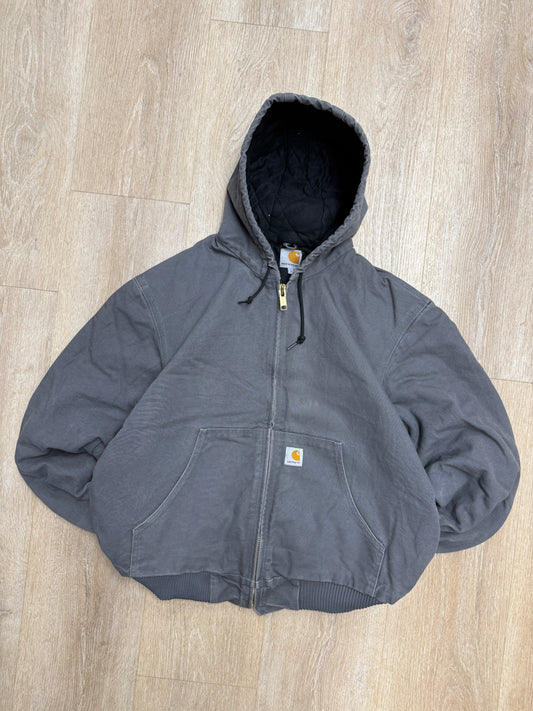 Faded Grey Carhartt Active Jacket - Large