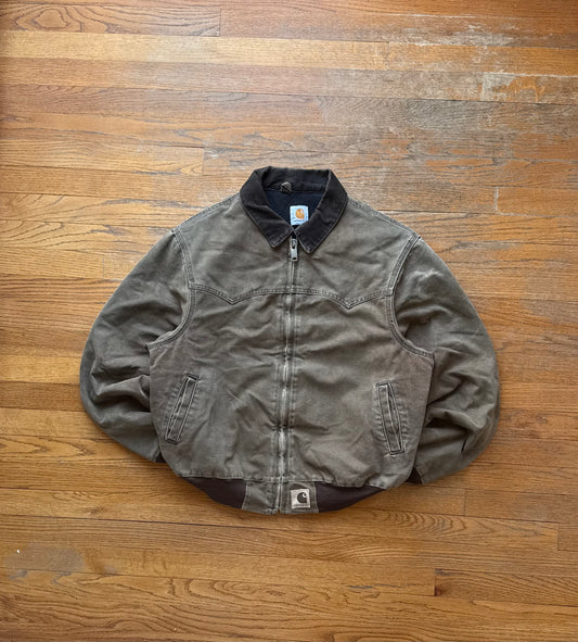 Faded Chestnut Brown Carhartt Santa Fe Jacket - Medium