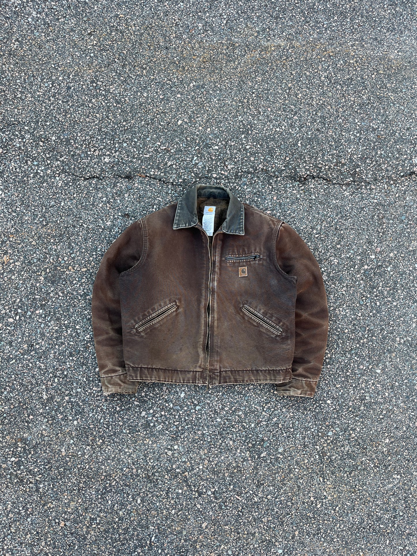 褪色棕色 Carhartt 底特律夹克 - 中号