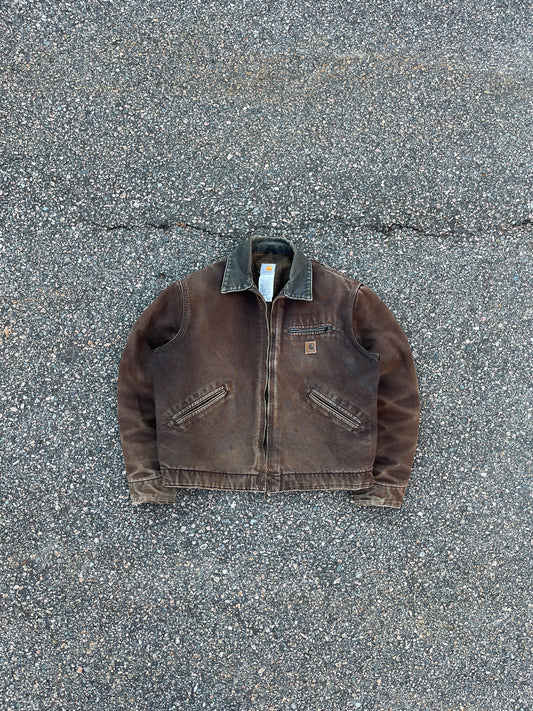 褪色棕色 Carhartt 底特律夹克 - 中号