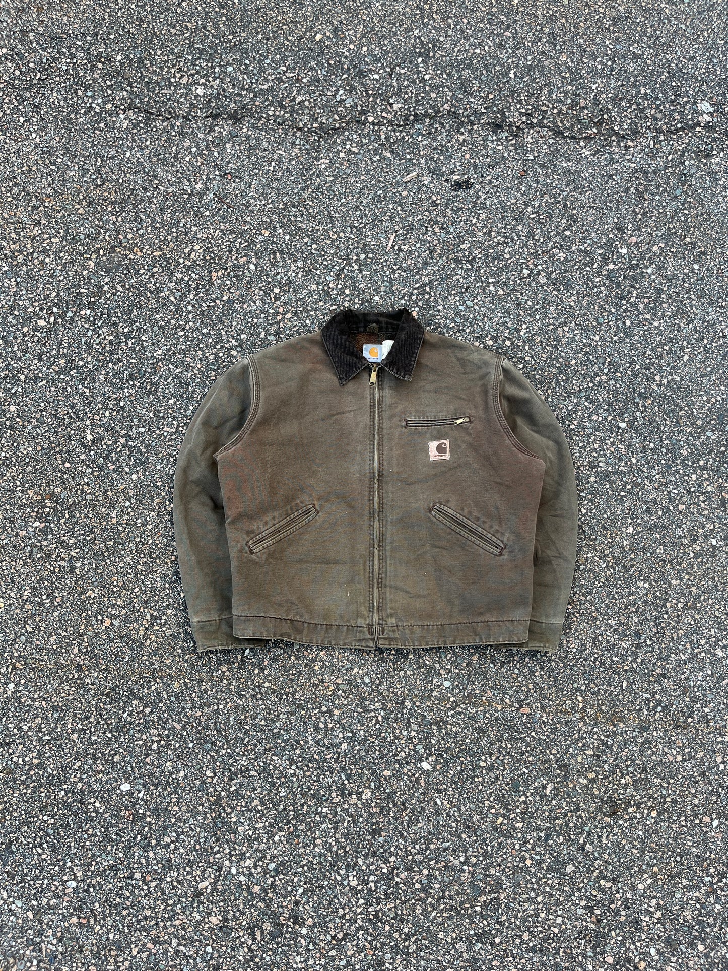 Faded Chestnut Brown Carhartt Detroit Jacket - Boxy M-L