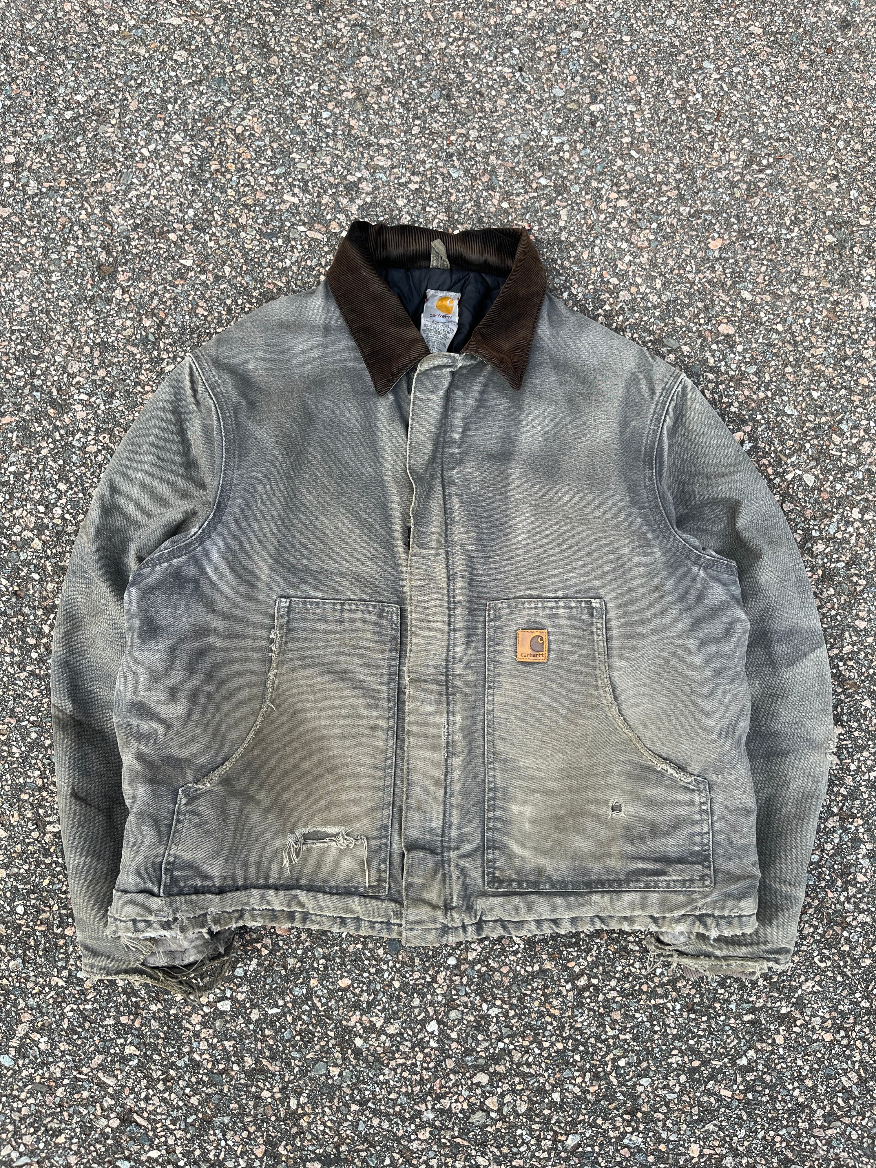 Distressed shop carhartt jacket