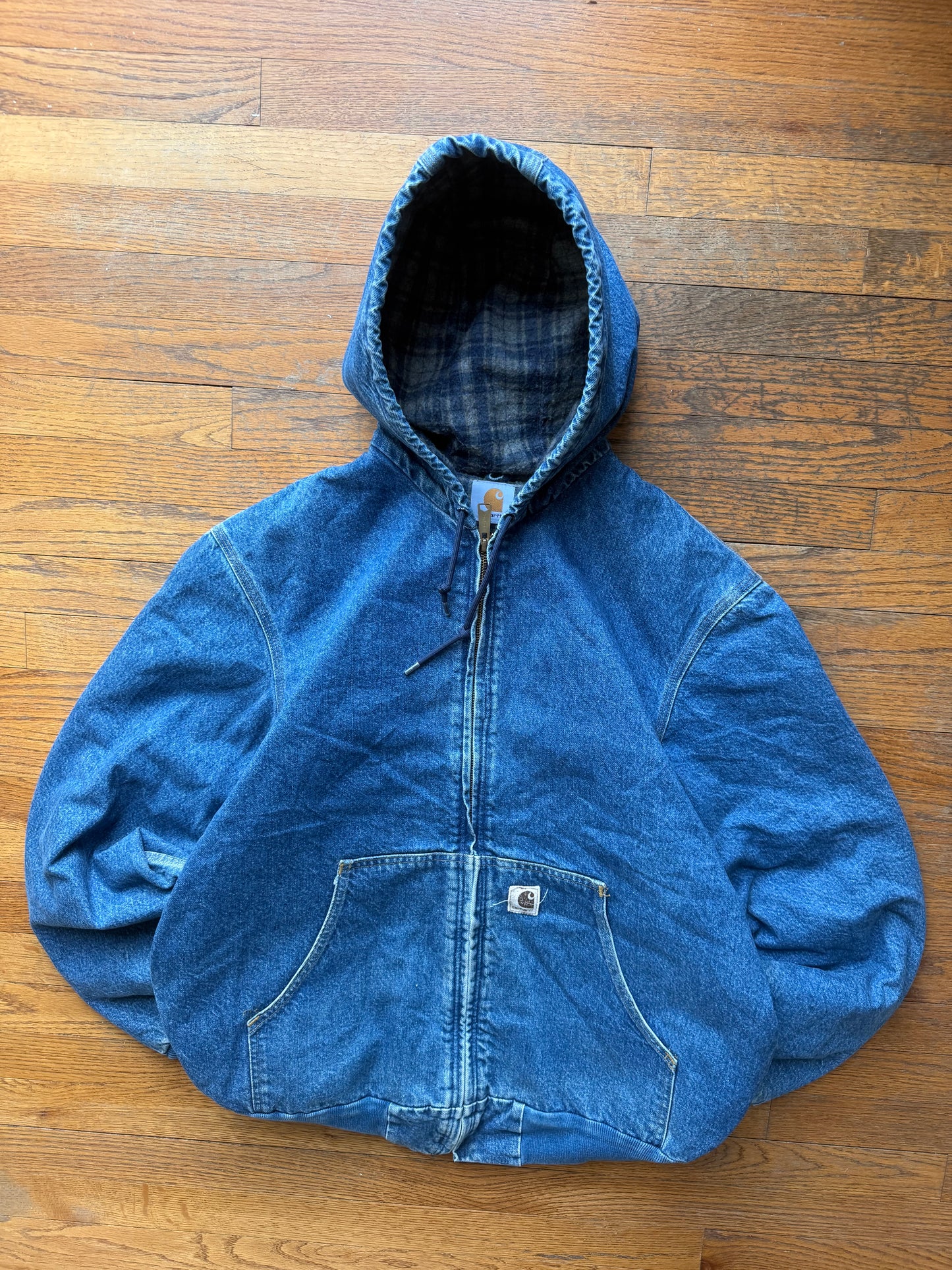 Faded Denim Carhartt Active Jacket - Large