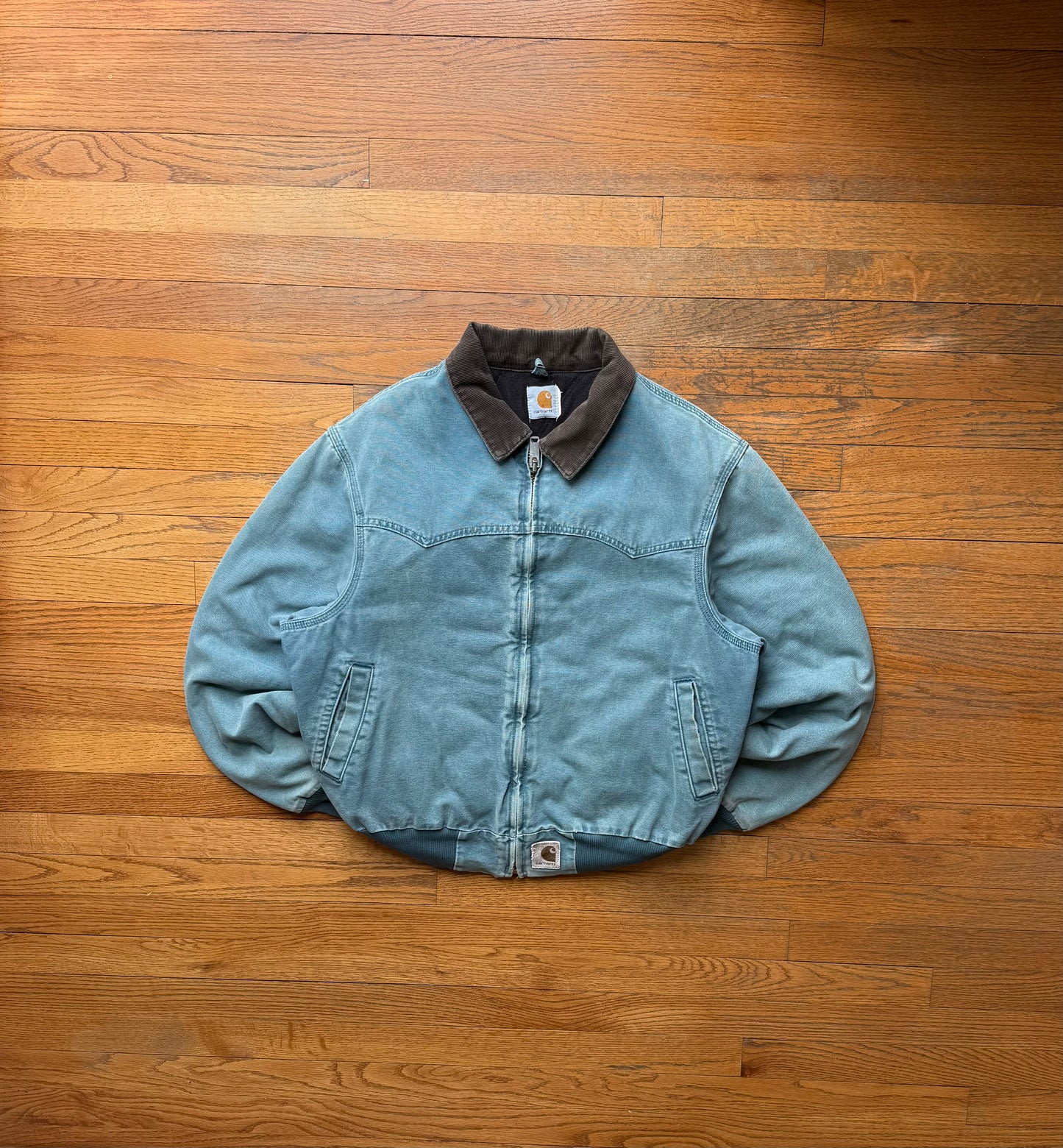 Faded Cobalt Blue Carhartt Santa Fe Jacket - Medium