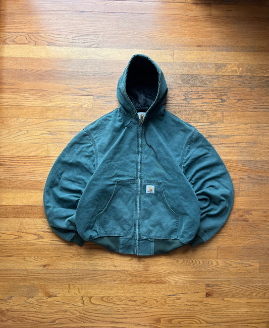 Faded Hunter Green Carhartt Active Jacket - Boxy L-XL