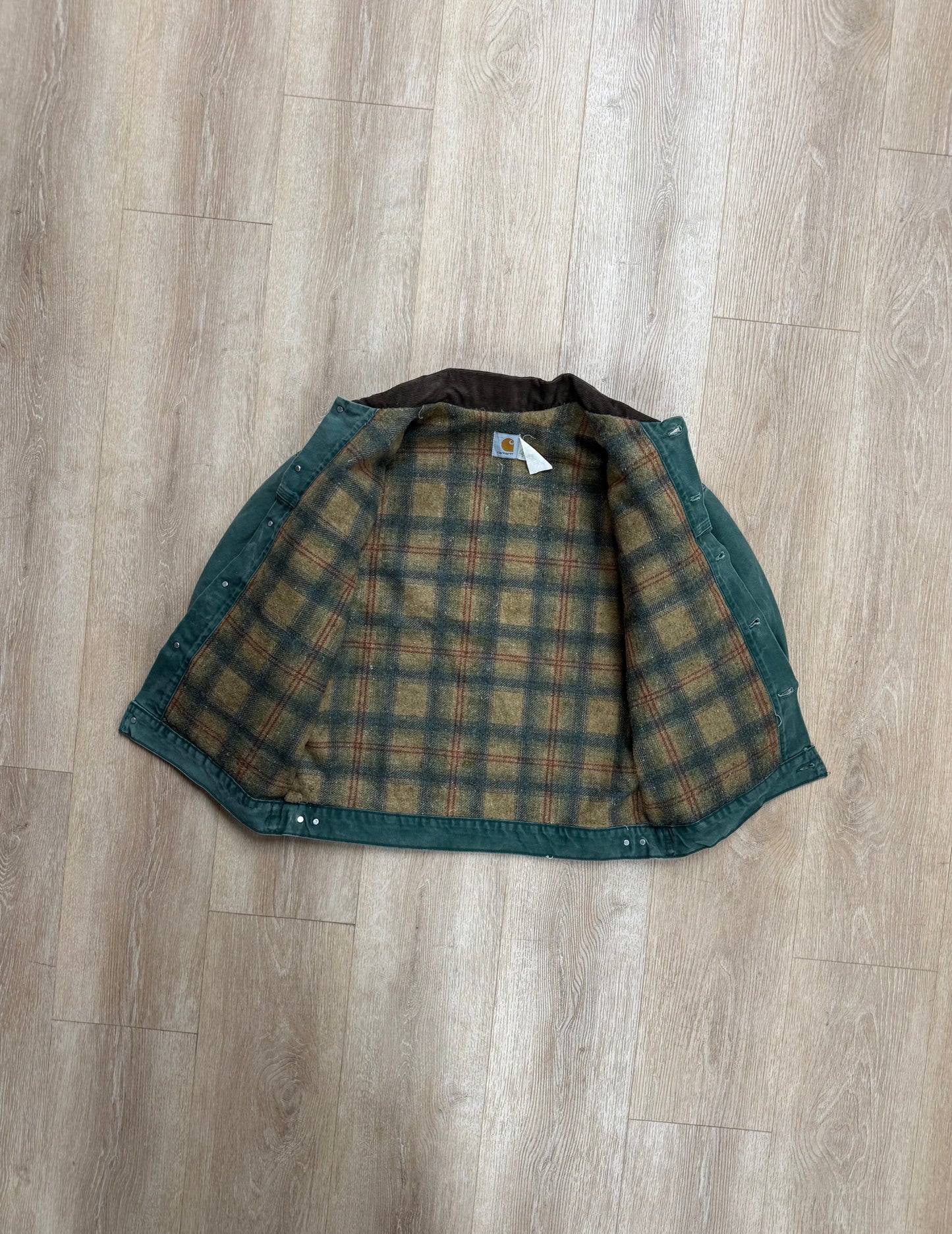 Faded Aspen Green Carhartt Trucker Jacket - Large