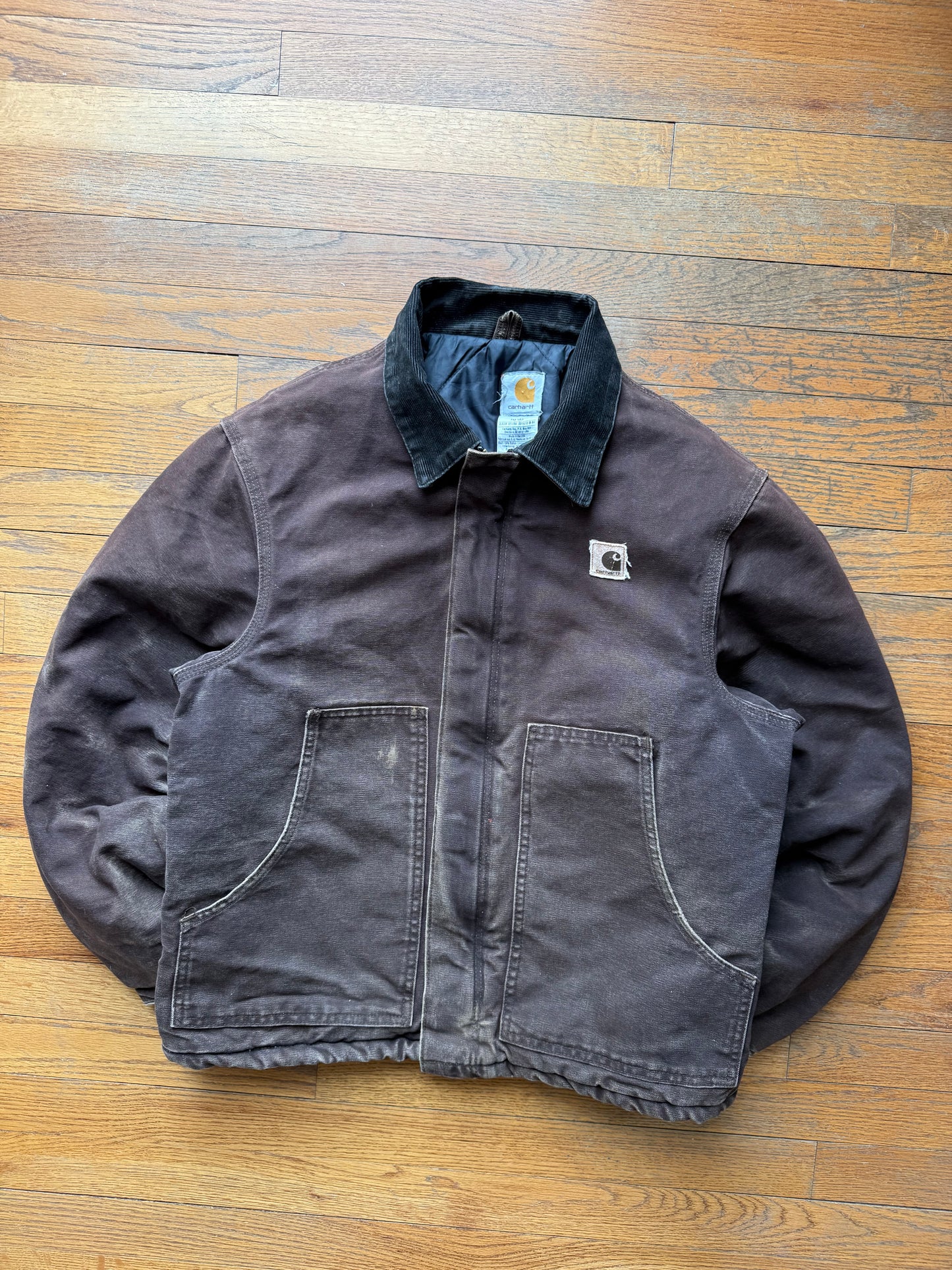 Faded Dark Brown Carhartt Arctic Jacket - Medium