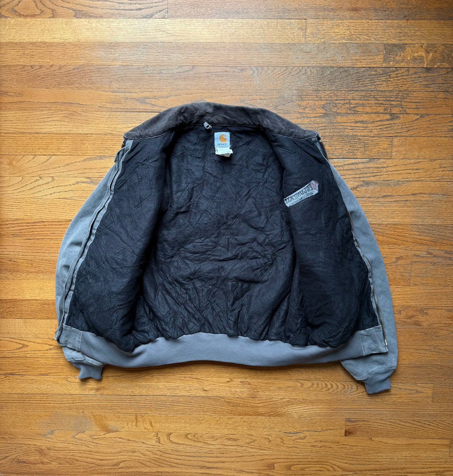 Faded Cement Grey Carhartt Santa Fe Jacket - Large