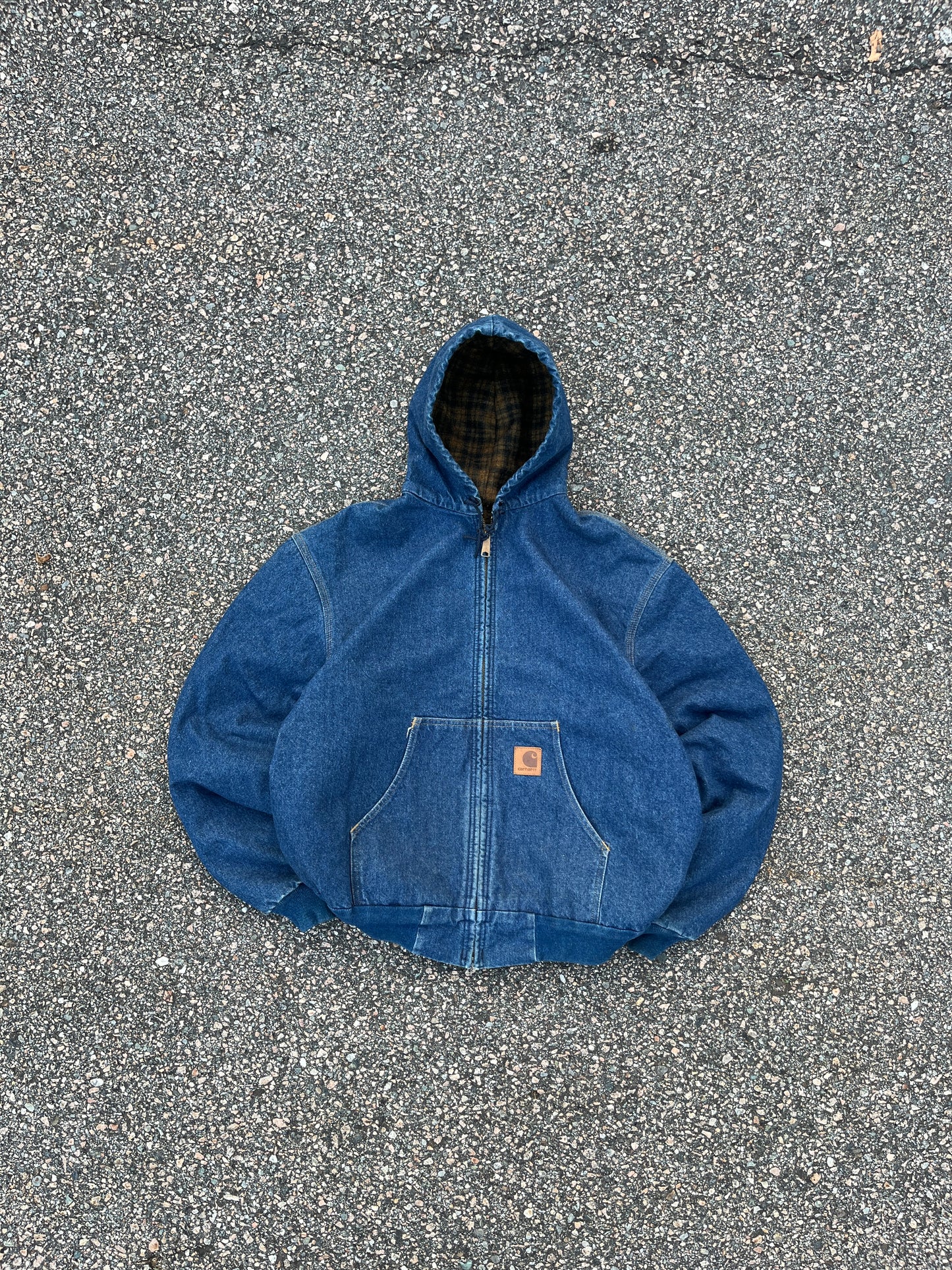 褪色牛仔布 Carhartt 运动夹克 - 2XL