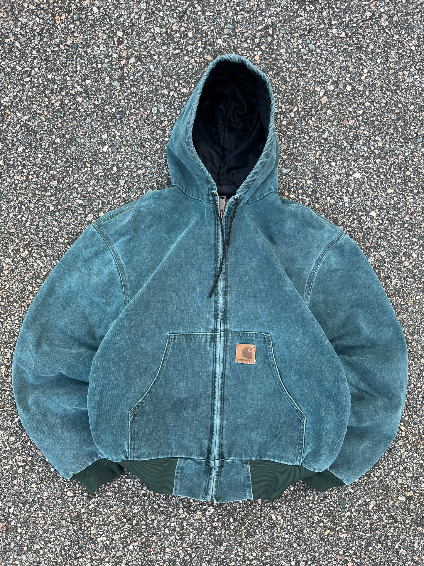 褪色猎人绿色 Carhartt 运动夹克 - 中号