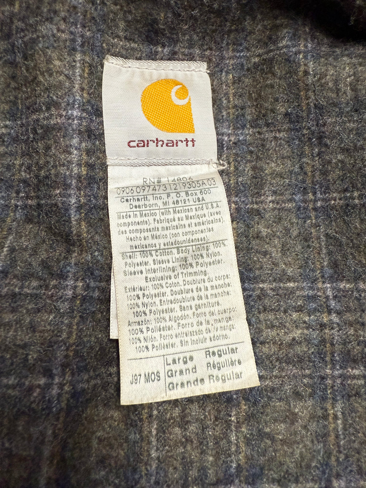 Faded Olive Green Carhartt Detroit Jacket - Large