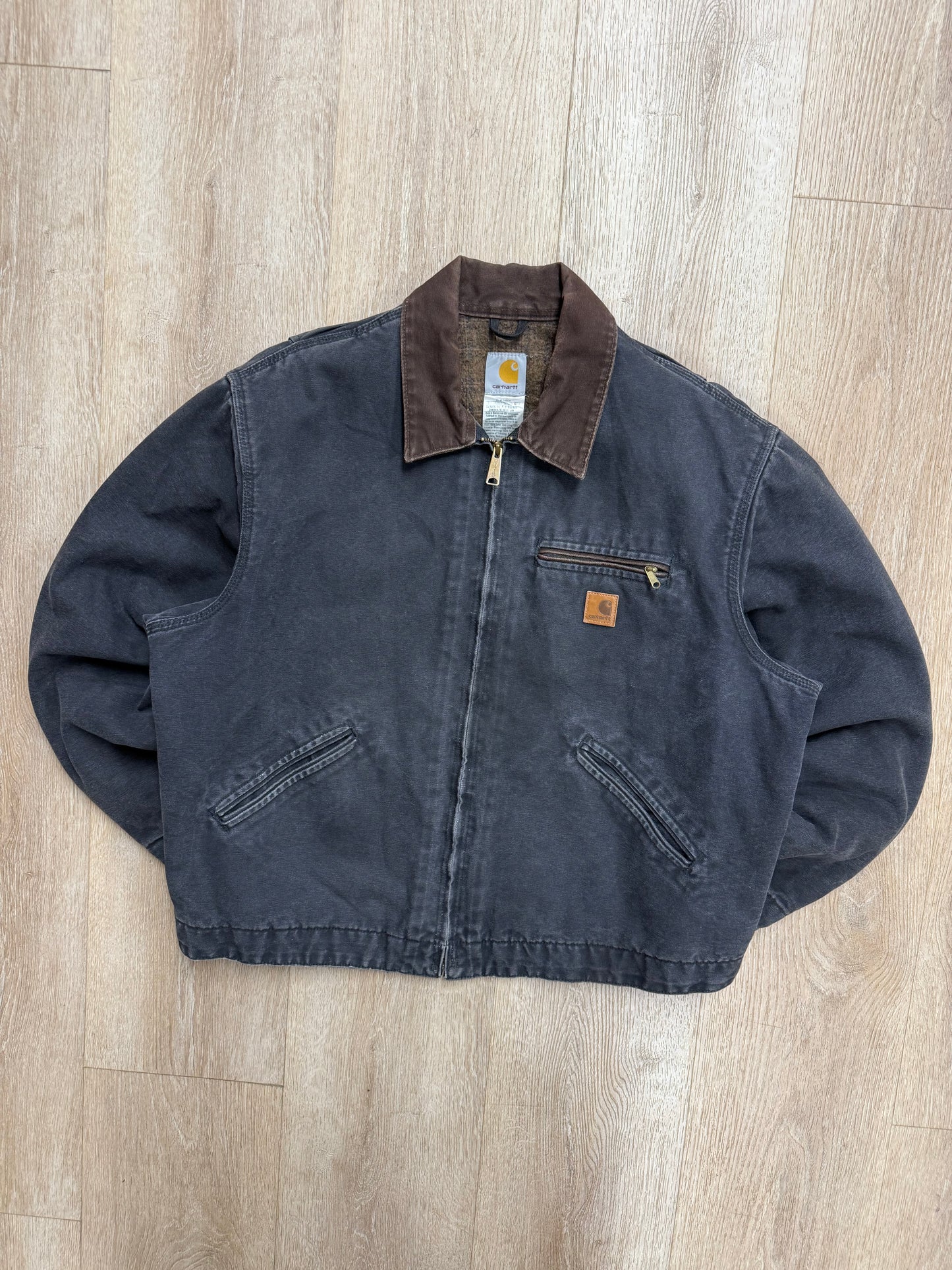 Faded Black Carhartt Detroit Jacket - Boxy L-XL