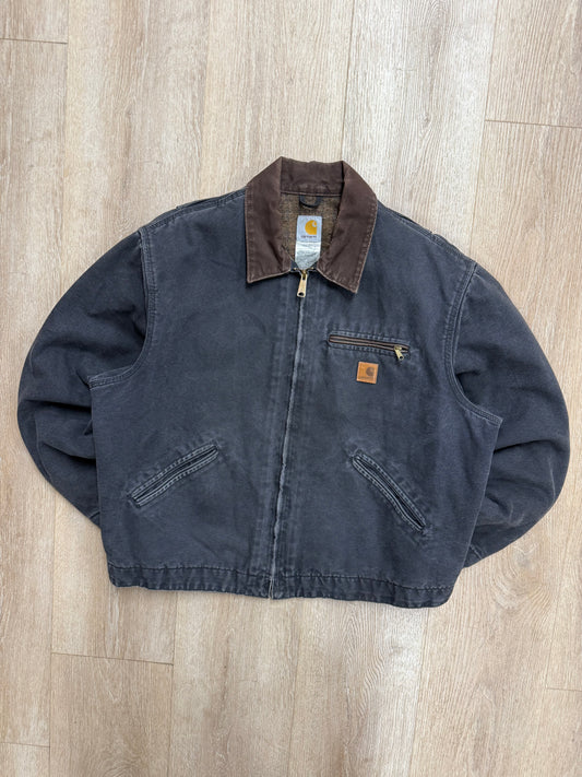 Faded Black Carhartt Detroit Jacket - Boxy L-XL