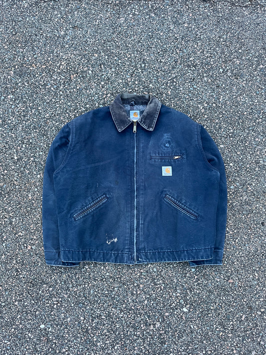 褪色海军蓝 Carhartt 底特律夹克 - 宽松 L-XL