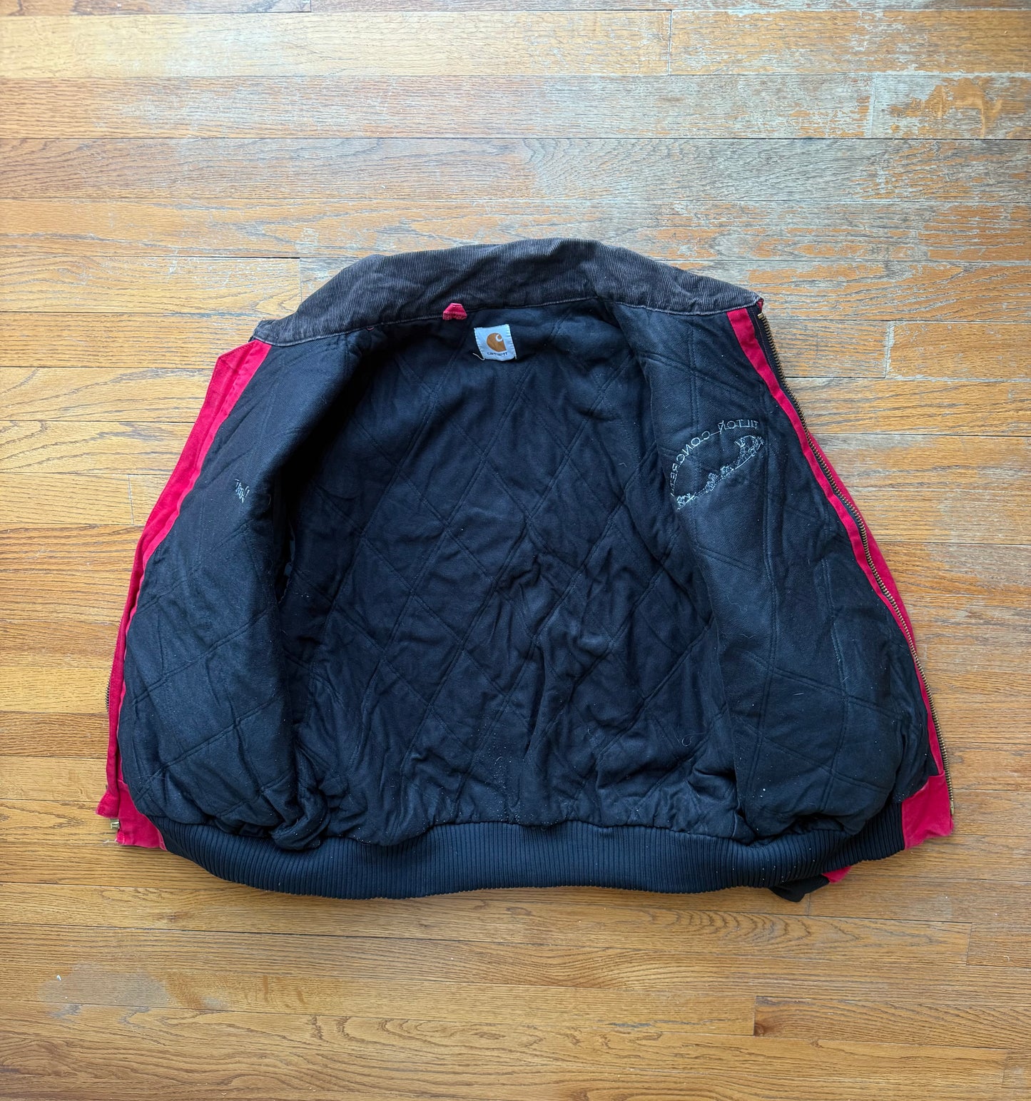 Faded Strawberry Red Carhartt Santa Fe Jacket - XL