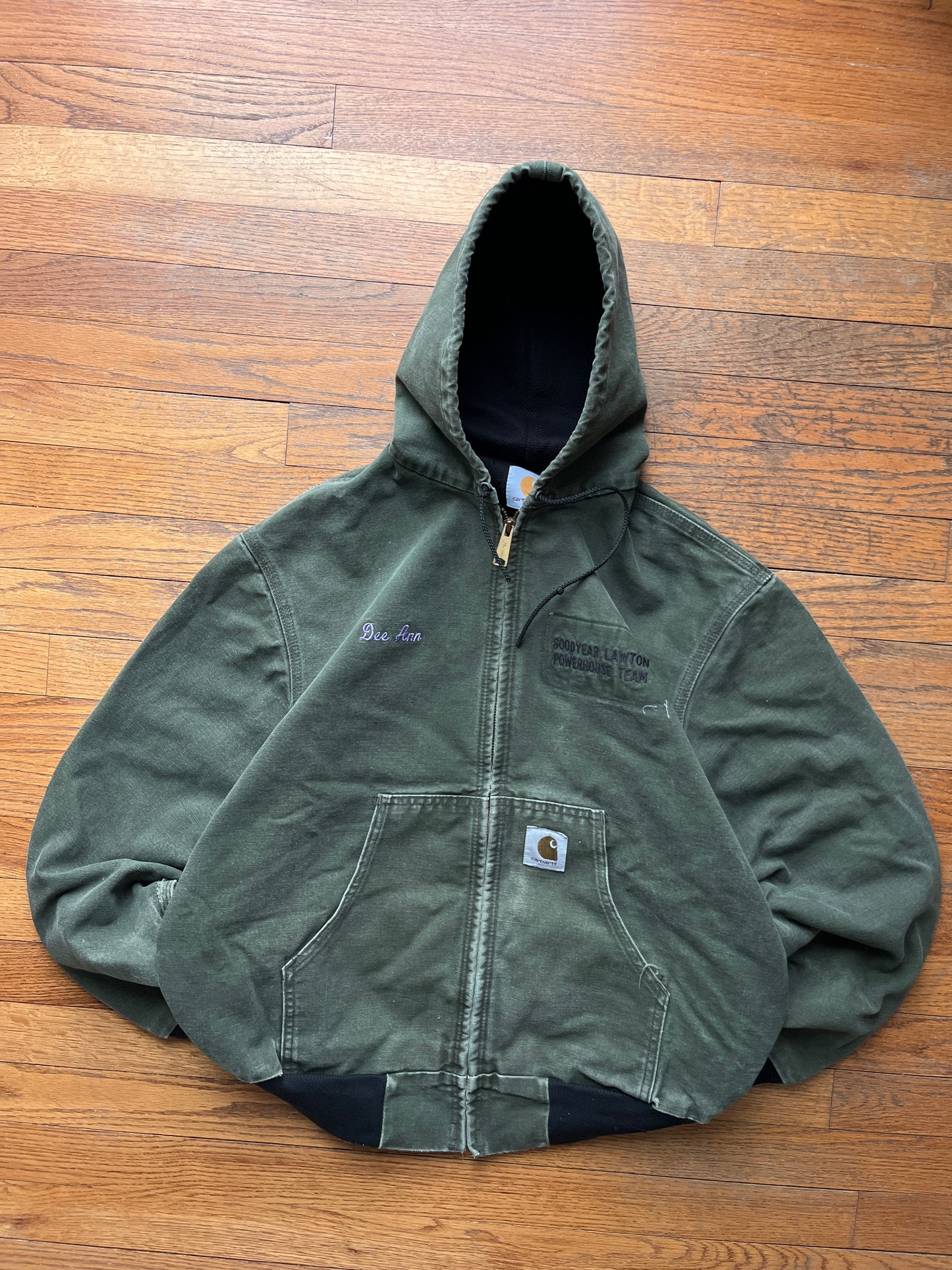 Faded Olive Green Carhartt Active Jacket - Medium