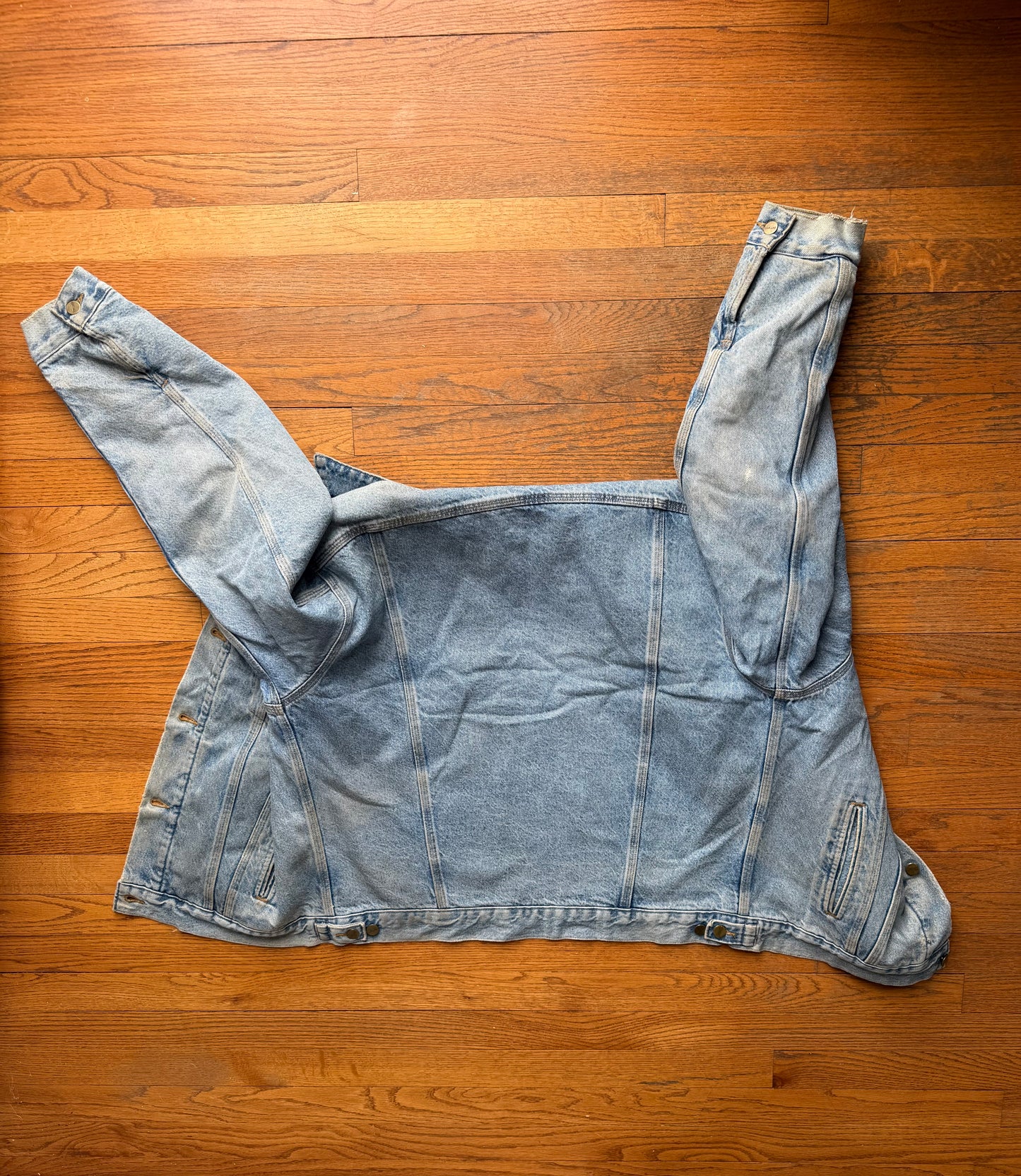 Faded Denim Carhartt Trucker Jacket Rare Liner - Large