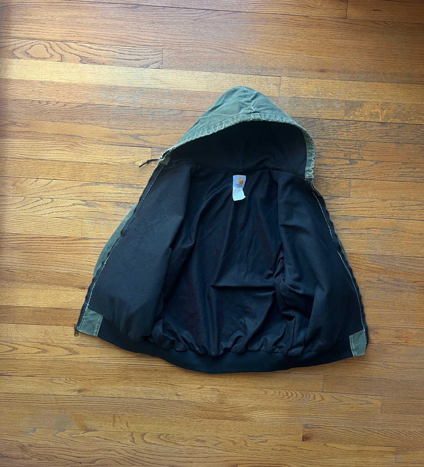 Faded Olive Green Carhartt Active Jacket - Boxy Medium