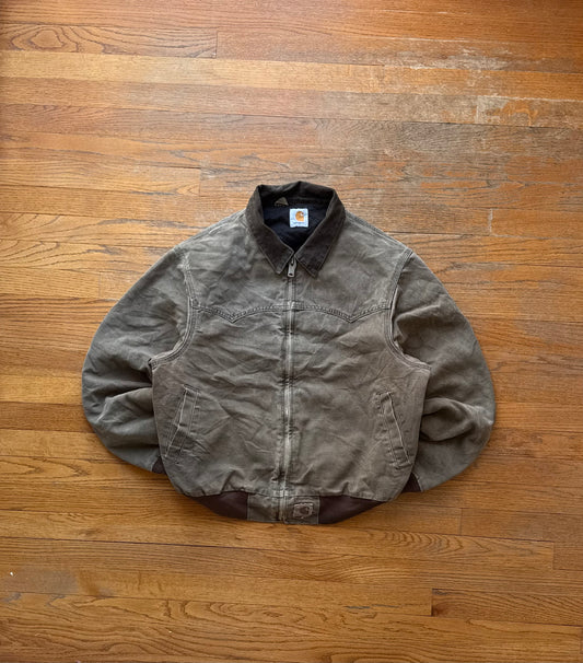 Faded Chestnut Brown Carhartt Santa Fe Jacket - Medium