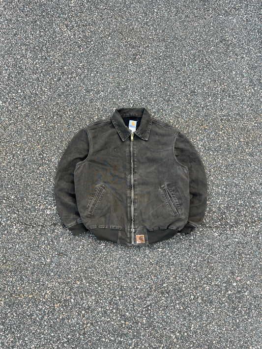 轻质褪色木材棕色 Carhartt Santa Fe 夹克 - 中号