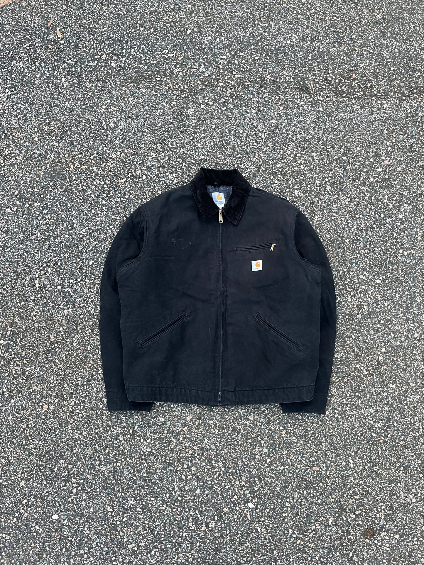 褪色黑色 Carhartt Detroit 夹克 - 宽松 L-XL