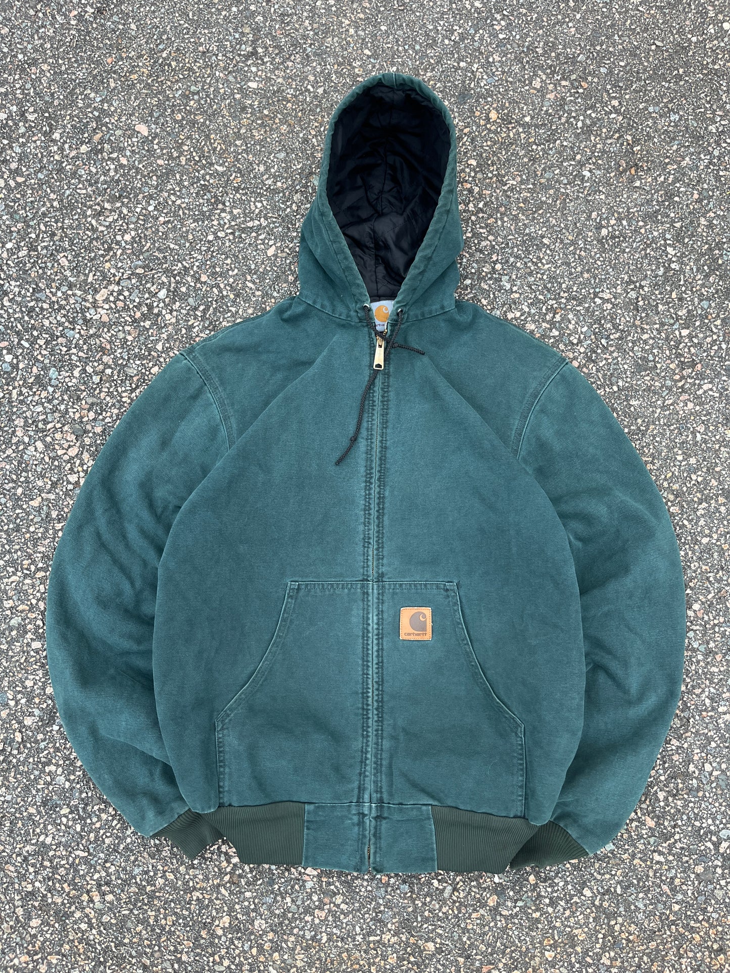 褪色猎人绿色 Carhartt 运动夹克 - 中号