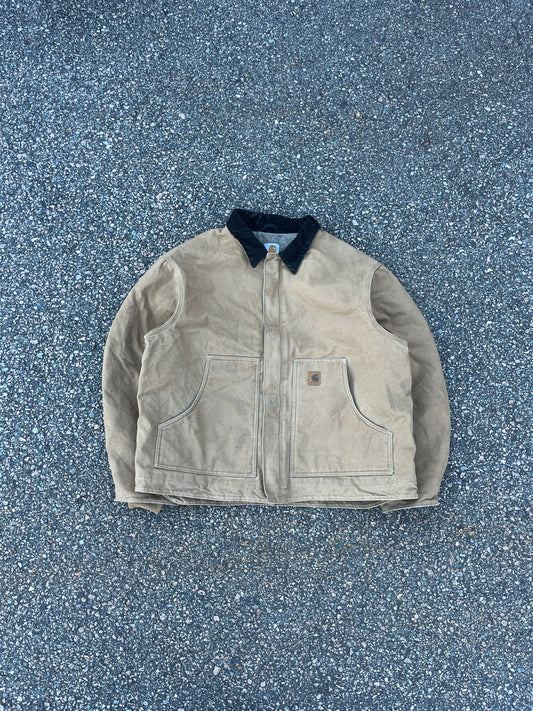 褪色棕色 Carhartt Sherpa 衬里北极夹克 - XL