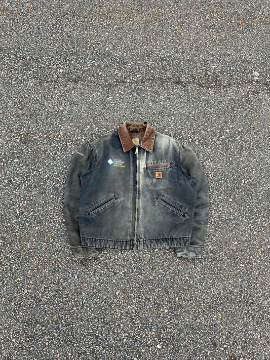 Faded Black Carhartt Detroit Jacket - Medium