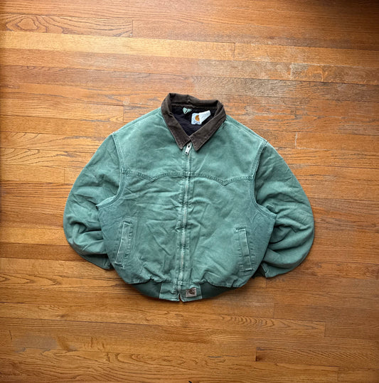 Faded Aspen Green Carhartt Santa Fe Jacket - Boxy Large