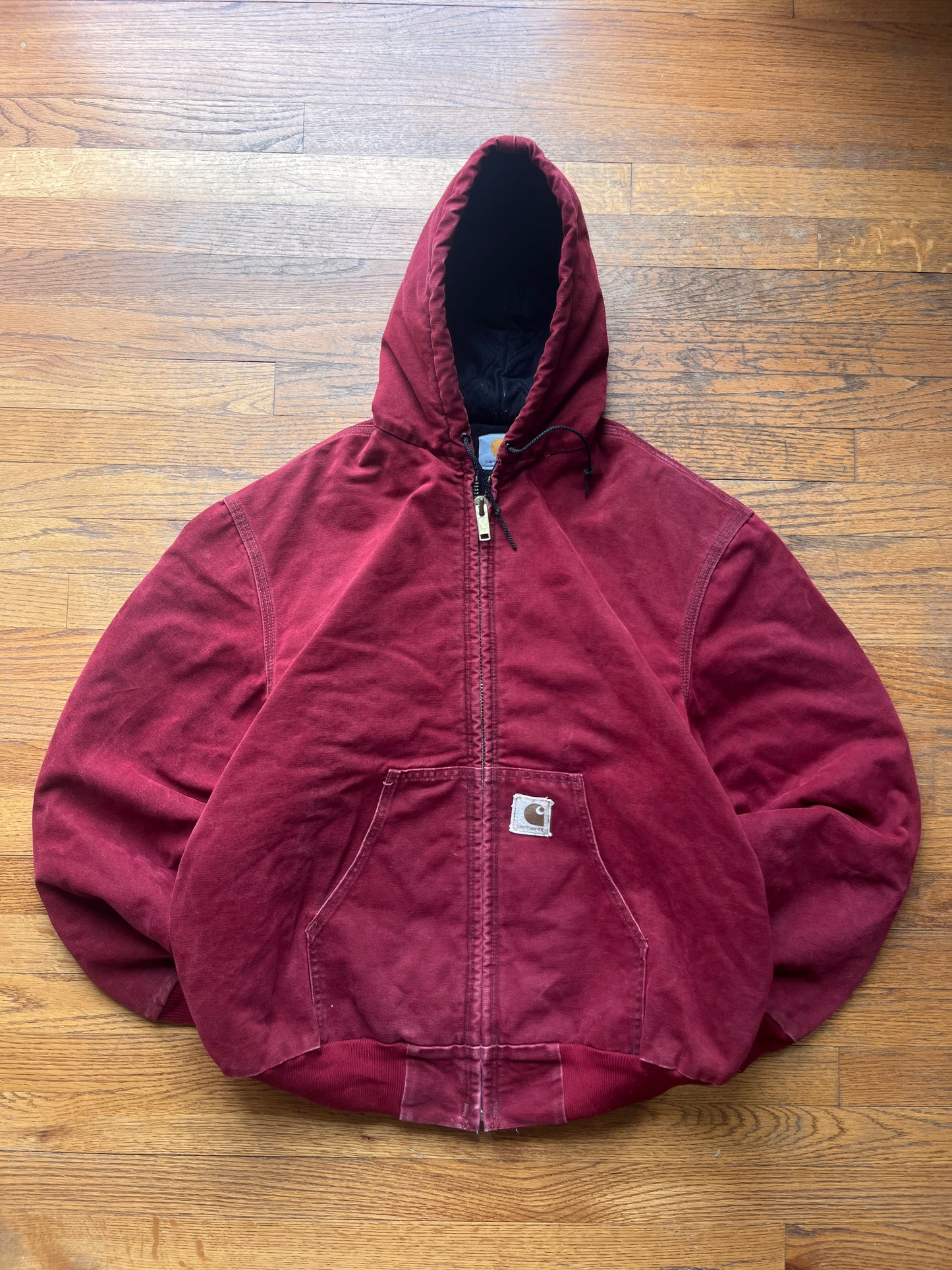 Faded Crimson Red Carhartt Active Jacket - Boxy L-XL