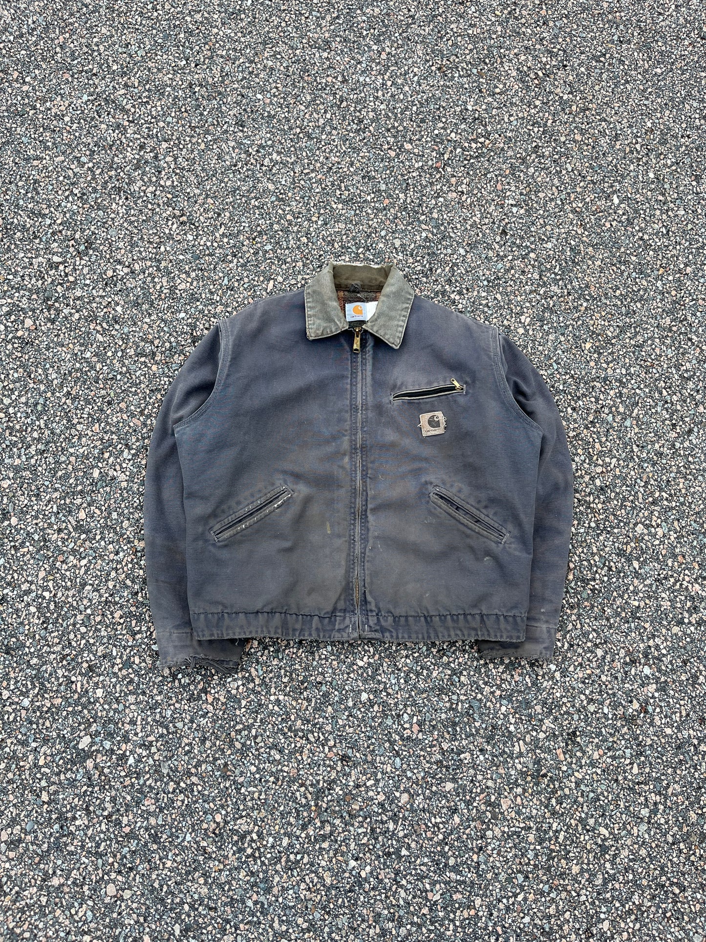 Faded Graphite Blue Carhartt Detroit Jacket - Boxy Medium