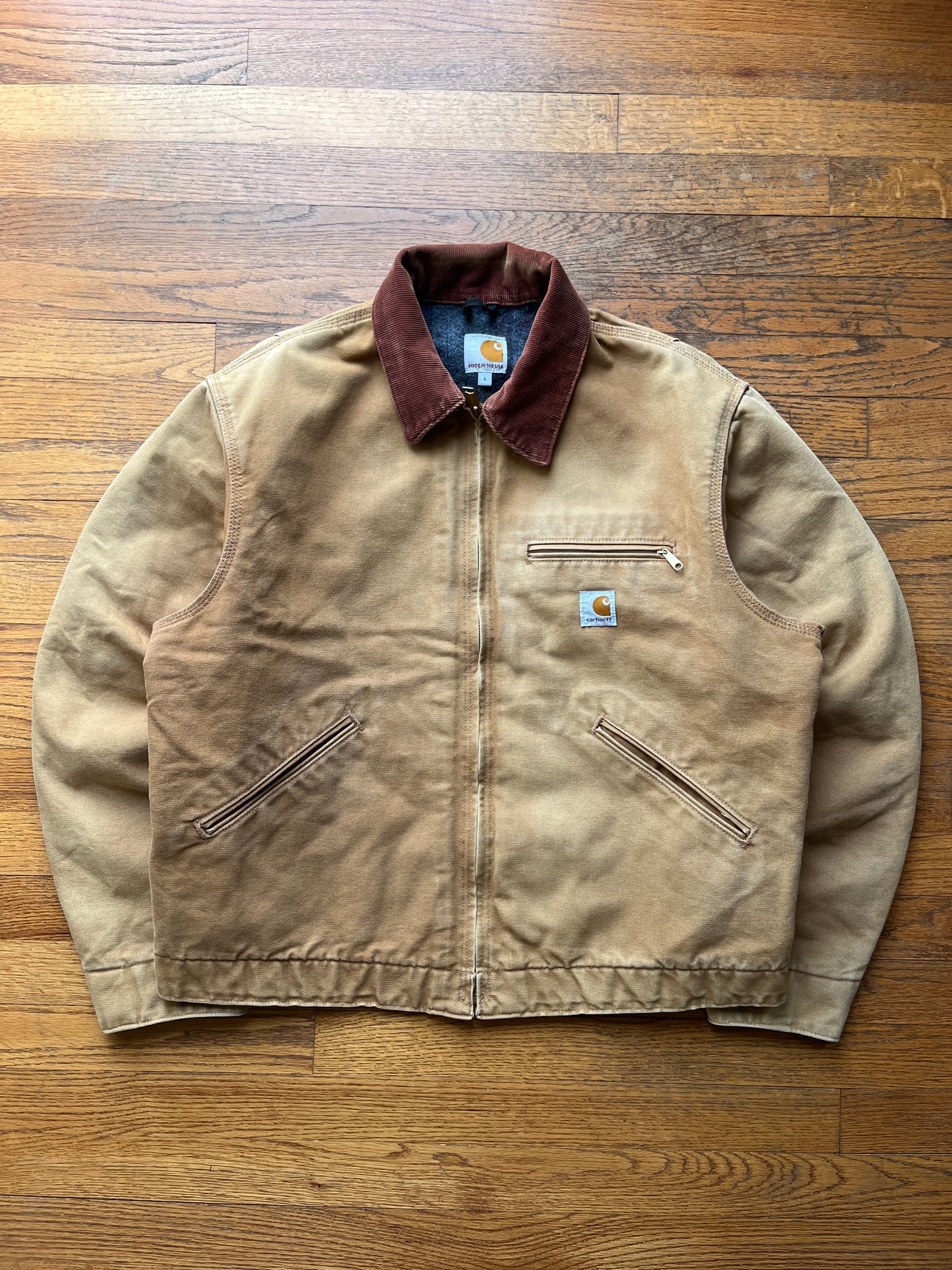 Faded Brown Carhartt Detroit Jacket - Boxy M-L