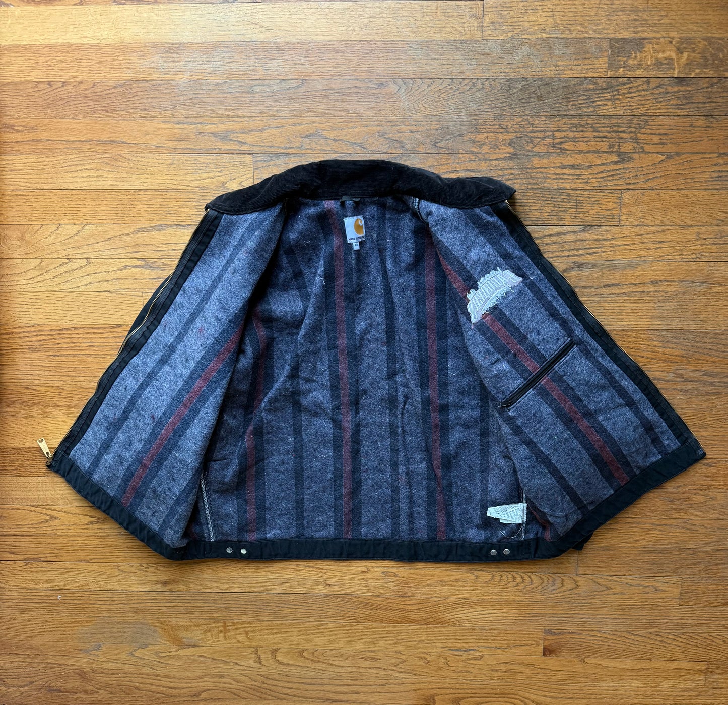 Faded Black Carhartt Detroit Jacket - 2XL