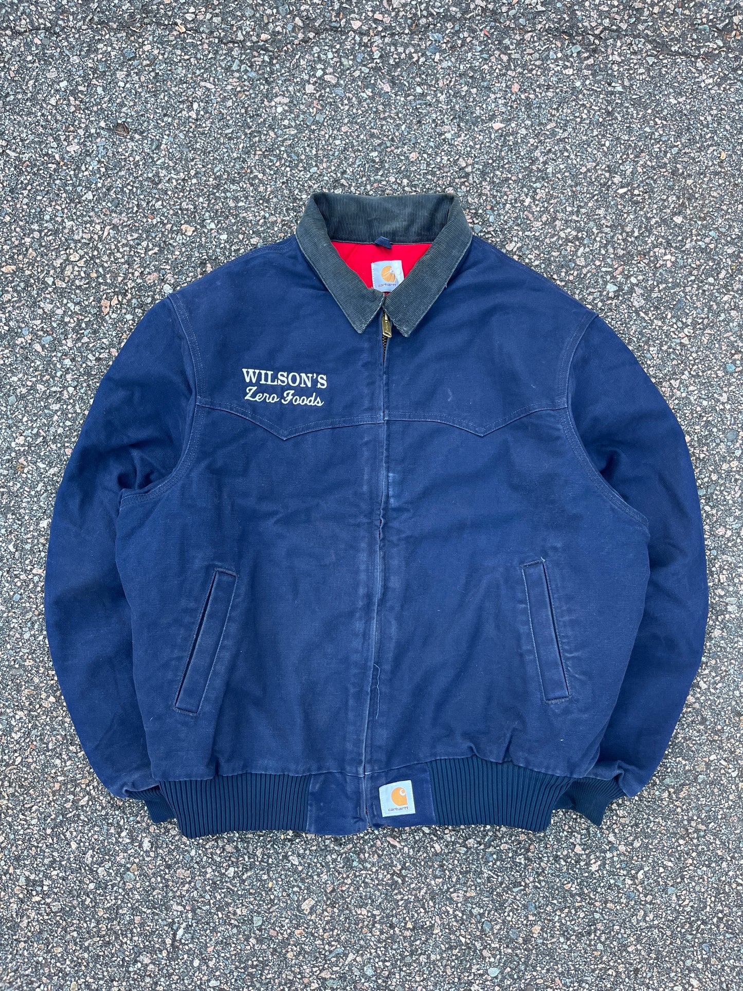 Faded Navy Blue Carhartt Santa Fe Jacket - XL